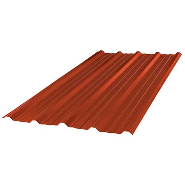 CHAPA DE TECHO ROJA TRAPEZOIDAL C-25